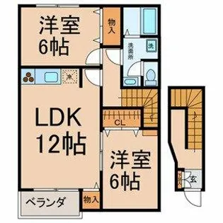 サンジュネス 1【2階】の間取り