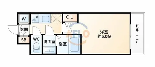 LaDouceur江坂Ⅱ【7階】の間取り