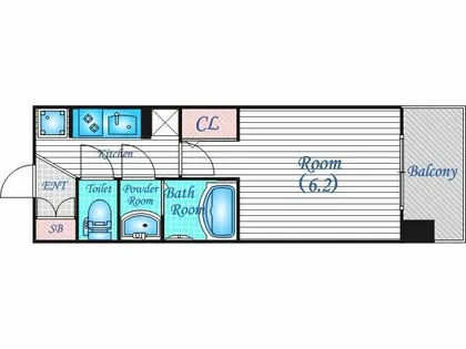エステムプラザ福島ジェネル【6階】の間取り