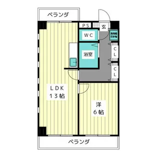 ル・シェル【4階】の間取り