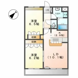 ラ・ウィンクル【2階】の間取り