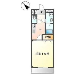 ハイツ幸知【205号室】の間取り