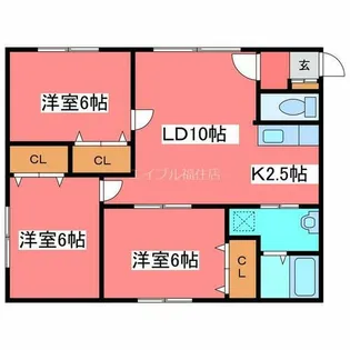 花コート【2階】の間取り