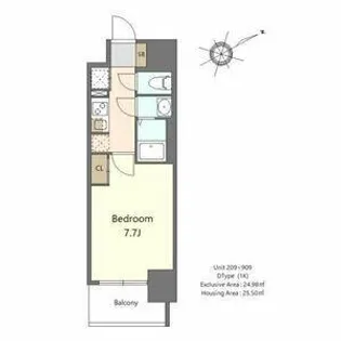 大阪府堺市西区浜寺石津町中1丁【マンション】の間取り