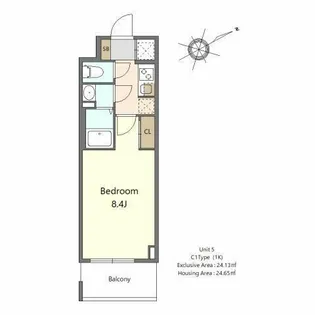 大阪府堺市西区浜寺石津町中1丁【マンション】の間取り