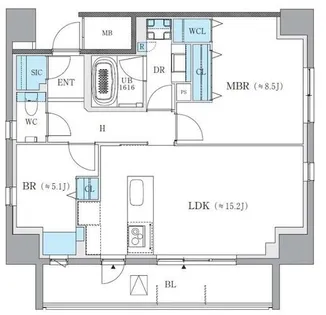 ザ・レジデンスパーク栄【15階】の間取り