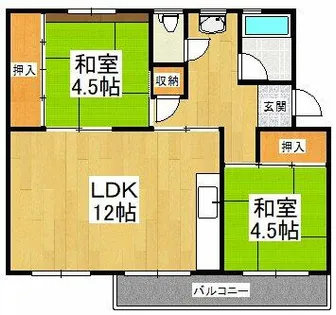 狭山住宅3号棟【3階】の間取り