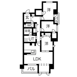 コルティーレマルフク【1階】の間取り