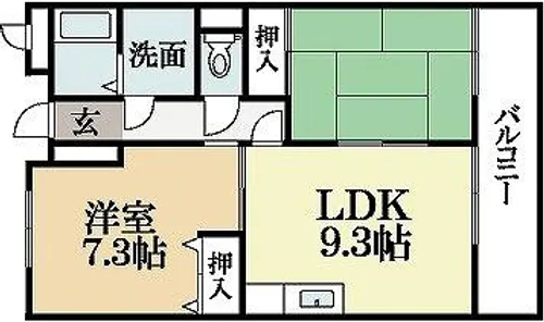 ラポート安井【1階】の間取り