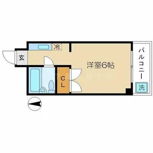 ソレイユダイサン【6階】の間取り