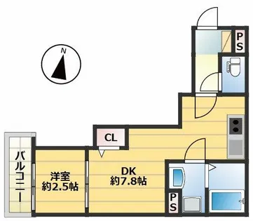 凪 今宿【103号室】の間取り