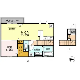 大阪府大阪市平野区瓜破1丁目【アパート】の間取り