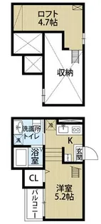 CRASTINE芝町【1階】の間取り