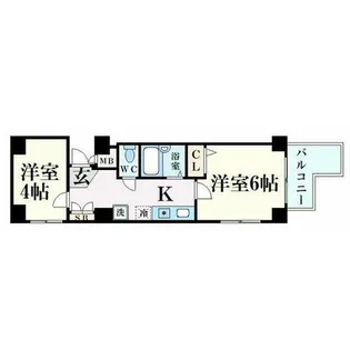 ブロスコート六甲Ⅱ【6階】の間取り