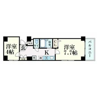 ブロスコート六甲Ⅱ【2階】の間取り