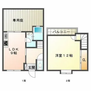 兵庫県神戸市垂水区南多聞台1丁目【テラスハウス】の間取り