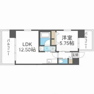 プレジオ豊中【8階】の間取り
