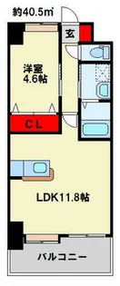 福岡県北九州市小倉北区田町【マンション】の間取り