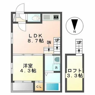 フェリーチェ山王【1階】の間取り