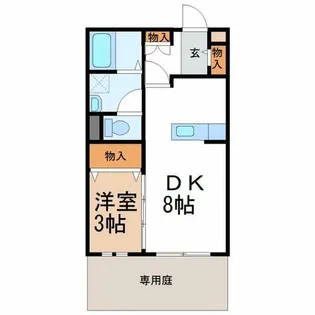 サンビレッヂさくら C【1階】の間取り