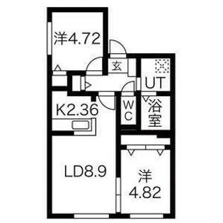コローレN23【205号室】の間取り