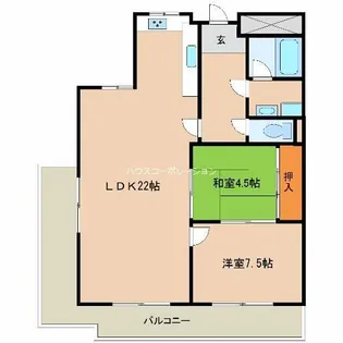 ヴィラジャパン立花【4階】の間取り