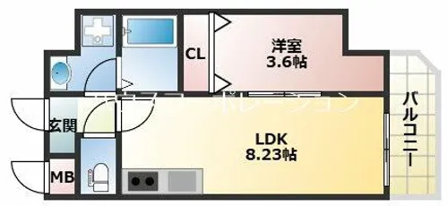 兵庫県尼崎市西本町8丁目【マンション】の間取り