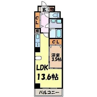 ライジング泉コートⅡ【5階】の間取り