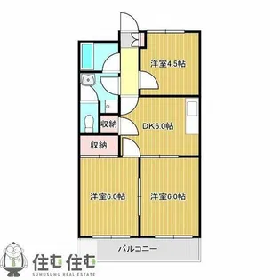エクセルハイムB棟【201号室】の間取り