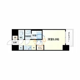 レシオス新大阪NORTH【6階】の間取り