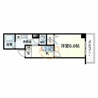 ラ・ヴィ江坂イースト【7階】の間取り