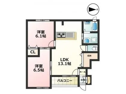 ルノン高浜【1階】の間取り