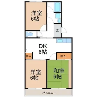 バルミー稲垣【402号室】の間取り