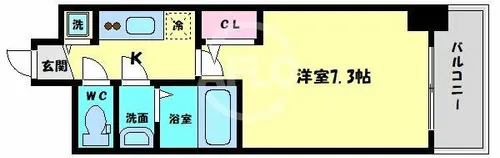 S-RESIDENCE都島【9階】の間取り
