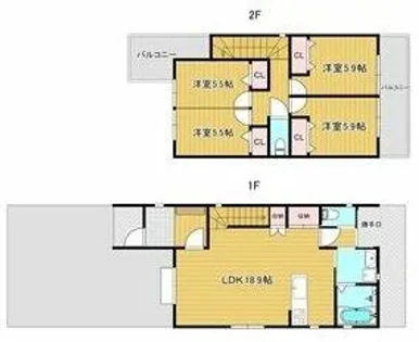 愛知県名古屋市名東区文教台2丁目【一戸建】の間取り