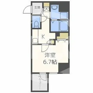 Fujiman北梅田【14階】の間取り