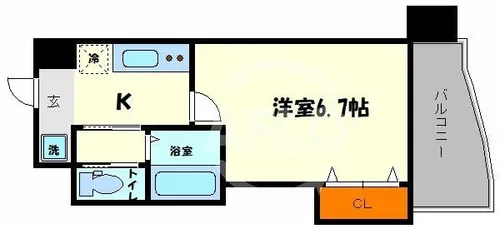 Luxeドーム前Ⅱ【5階】の間取り