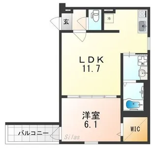 フジパレス高石駅西Ⅲ番館【2階】の間取り