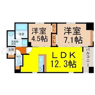 ポルタニグラ千代田【8階】の間取り