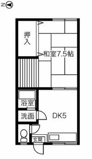 梅須賀荘【209号室】の間取り