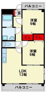 クアトロ【405号室】の間取り