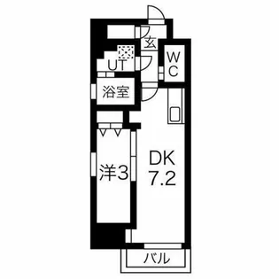 1DKの間取り画像
