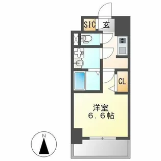 S-RESIDENCE上前津South【1403号室】の間取り