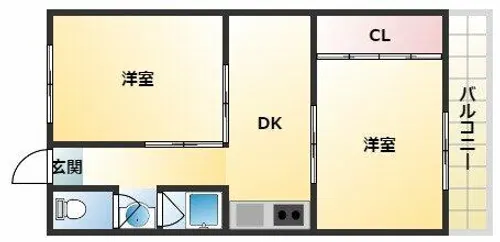 グランベガ平野南【5階】の間取り