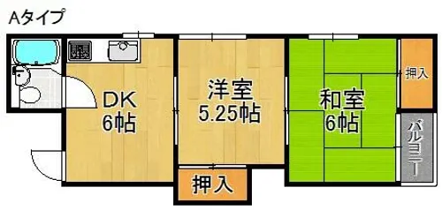 シーズコート住吉【5階】の間取り