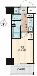 エスリード難波セントラル【11階】の間取り