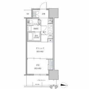 パークアクシス名古屋山王橋【902号室】の間取り