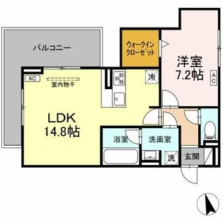 セレスティア長良 ウエスト【301号室】の間取り