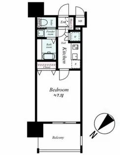福岡県福岡市中央区清川2丁目【マンション】の間取り