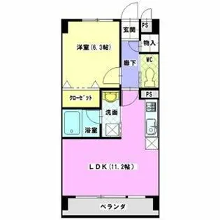 レージュ桜山【3階】の間取り